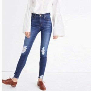 🌟HP🌟Madewell 9" High-Rise Skinny Distressed-Hem Size 25